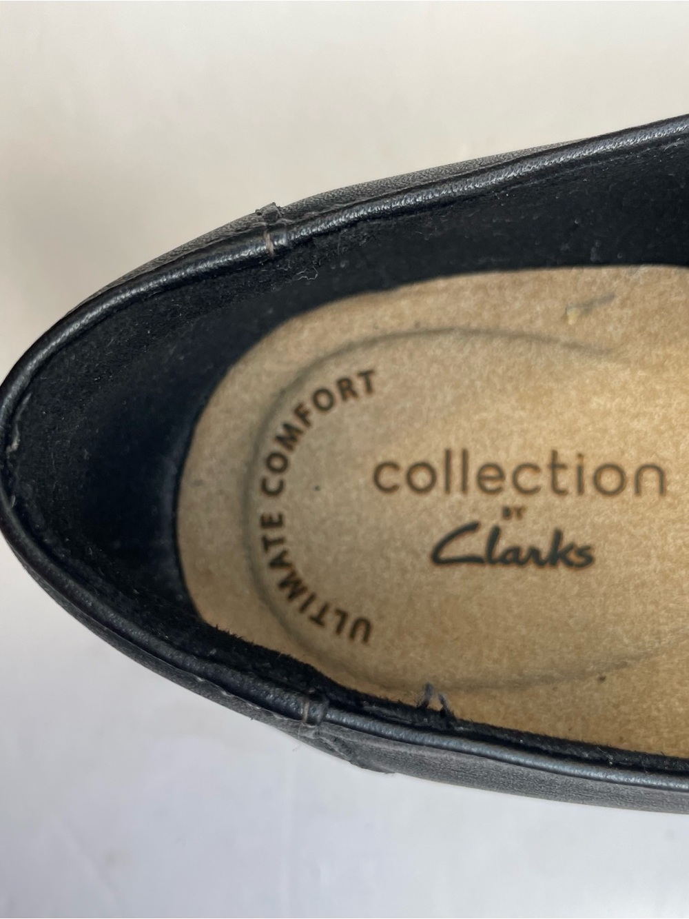 Clarks Collection Black Leather Loafers Slip On Shoes Womens Size 6.5 M Comfort - Picture 11 of 11